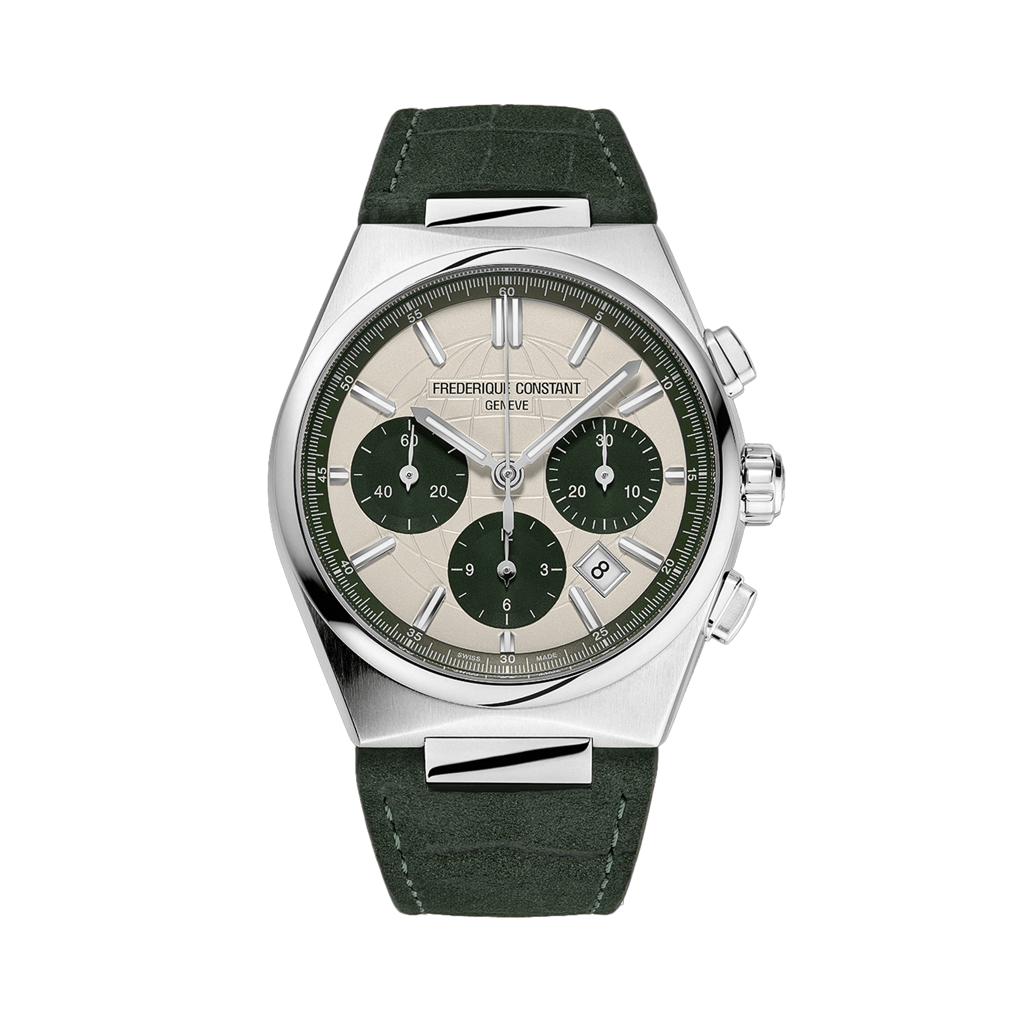 Frederique Constant Men's 41mm Automatic Chronograph Stainless Steel Watch FC-391SGR4NH6