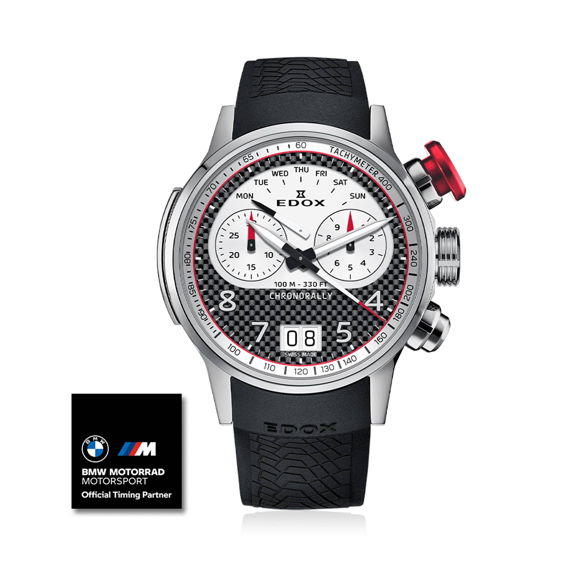 Edox Chronorally Quartz Chronograph Men's 45mm Watch 38003TINRCANBR