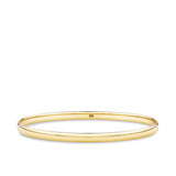 Solid Oval Bangle in 9ct Yellow Gold