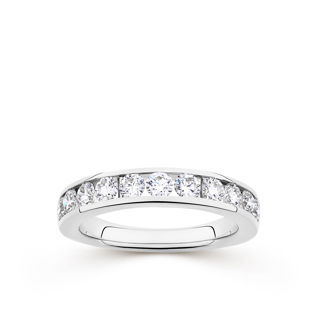 Everlasting 1.01ct TW Lab-Grown Diamond Channel Set Wedding Band in 18ct White Gold