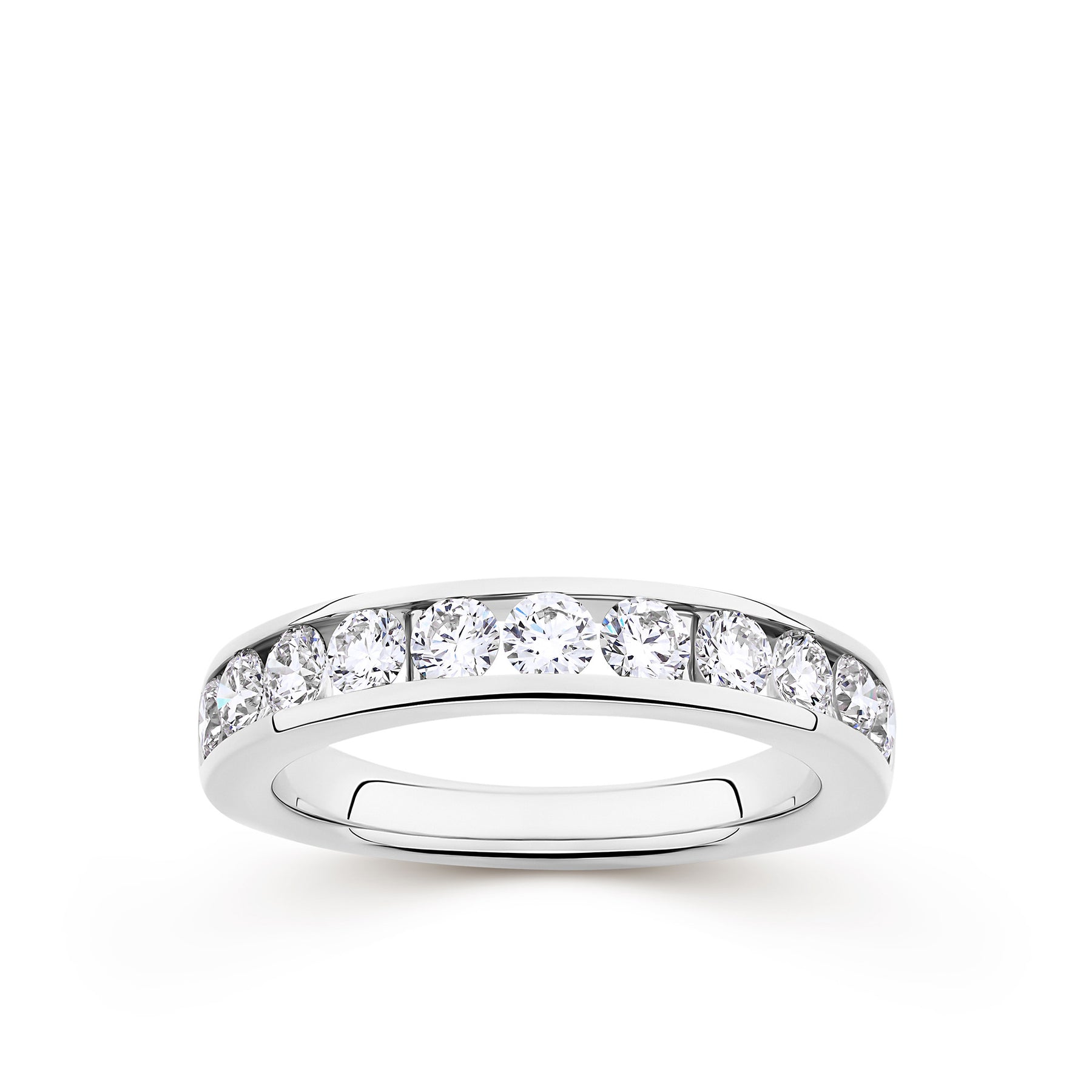 Everlasting 1.01ct TW Lab-Grown Diamond Channel Set Wedding Band in 18ct White Gold