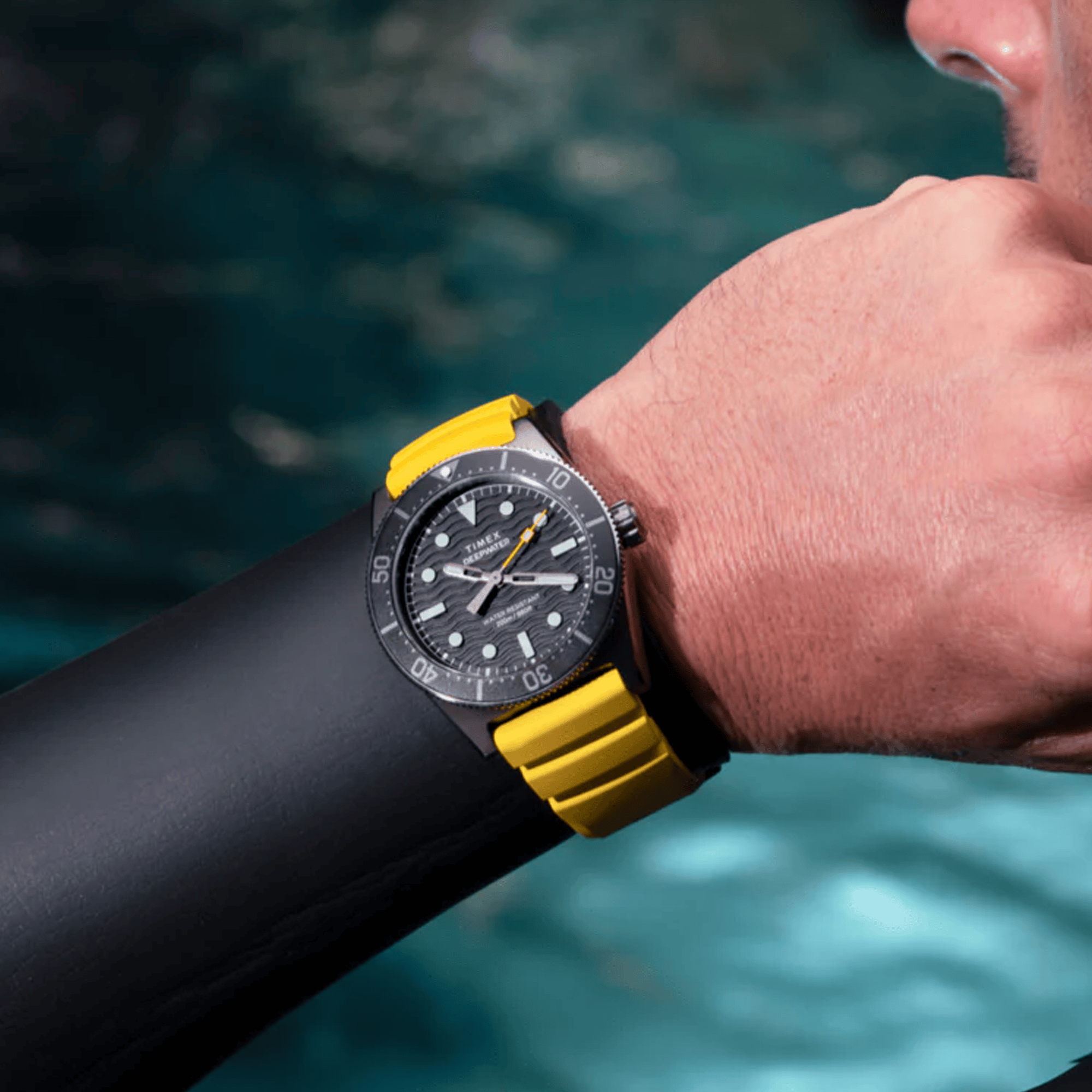 Timex Deepwater Reef 200 Men's 41mm Black PVD Quartz Watch TW2W74800