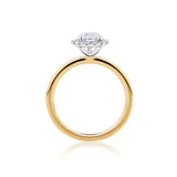 Everlasting 1.44ct TW Pear Lab-Grown Diamond Classic Halo Engagement Ring in 18ct Yellow and White Gold