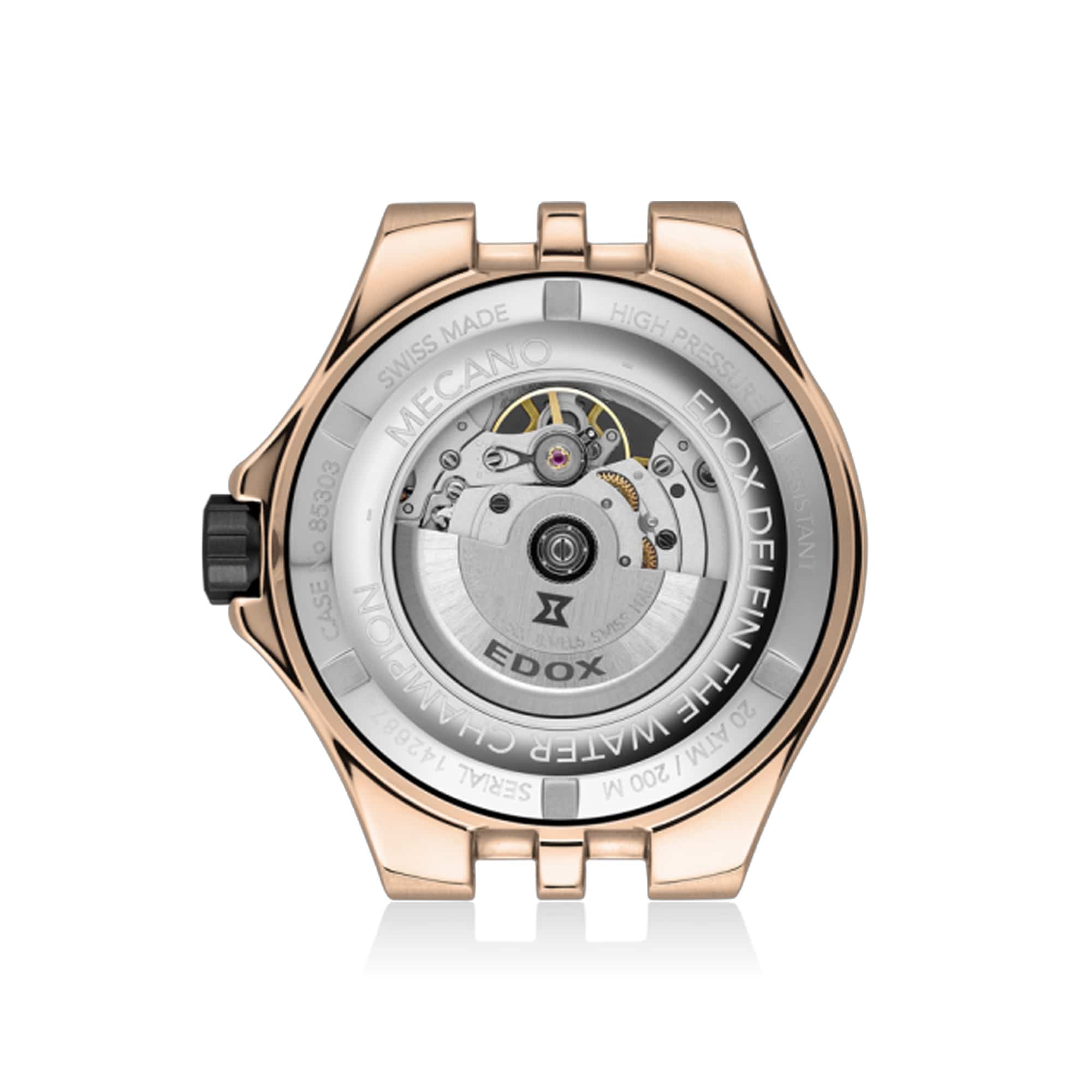 Edox Delfin Automatic Men's 43mm Watch 85303357RNNRN