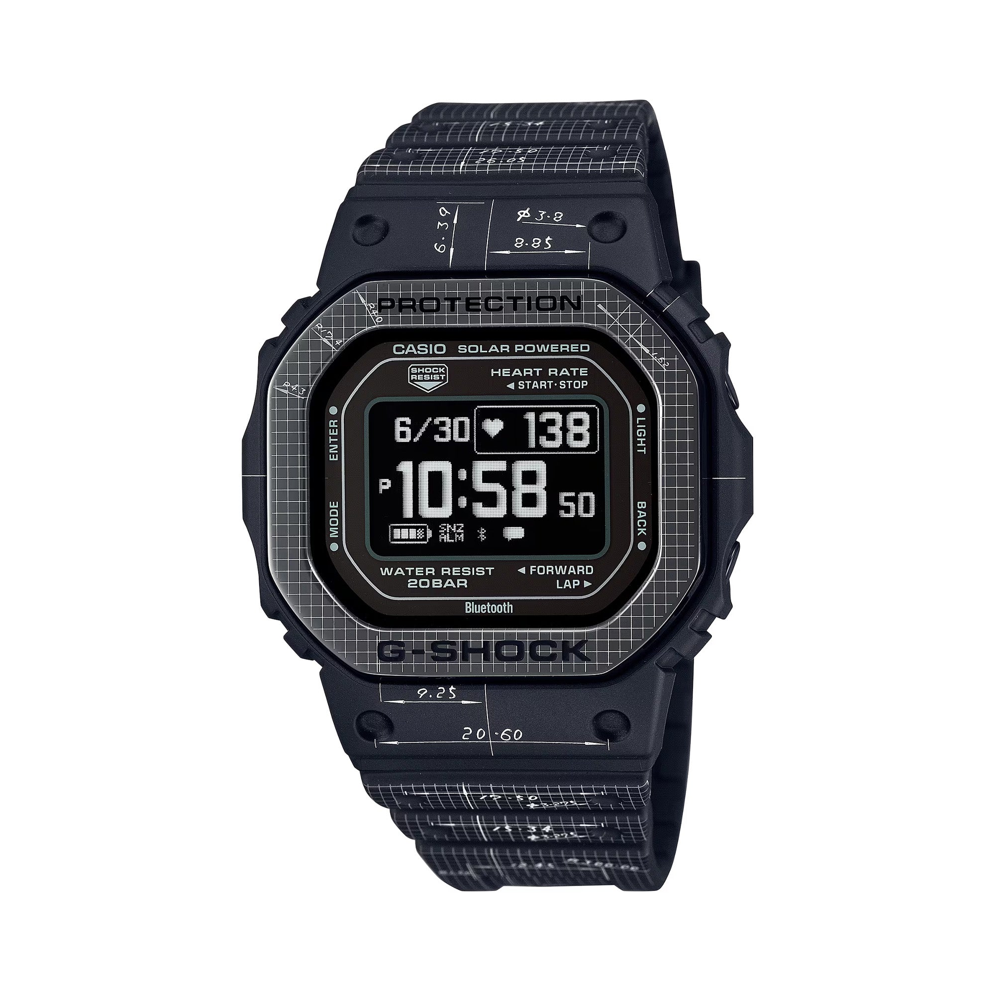 Casio G-SHOCK Digital Heart Rate Monitor Men's Watch DWH5600EX-1D