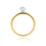 Everlasting 0.75ct TW Pear Lab-Grown Diamond Solitaire Engagement Ring in 18ct Yellow and White Gold