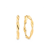Ribbon Twist Hoop Earrings in 9ct Yellow Gold
