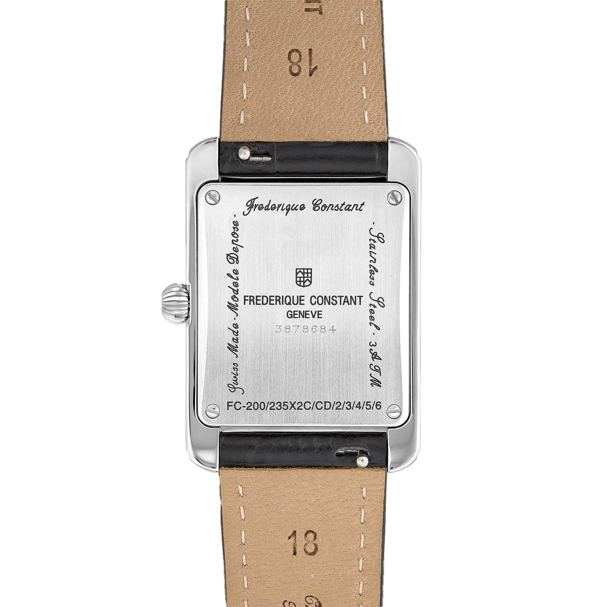 Frederique Constant Carree 25 x 27mm Quartz Stainless Steel Watch FC-235S2C6