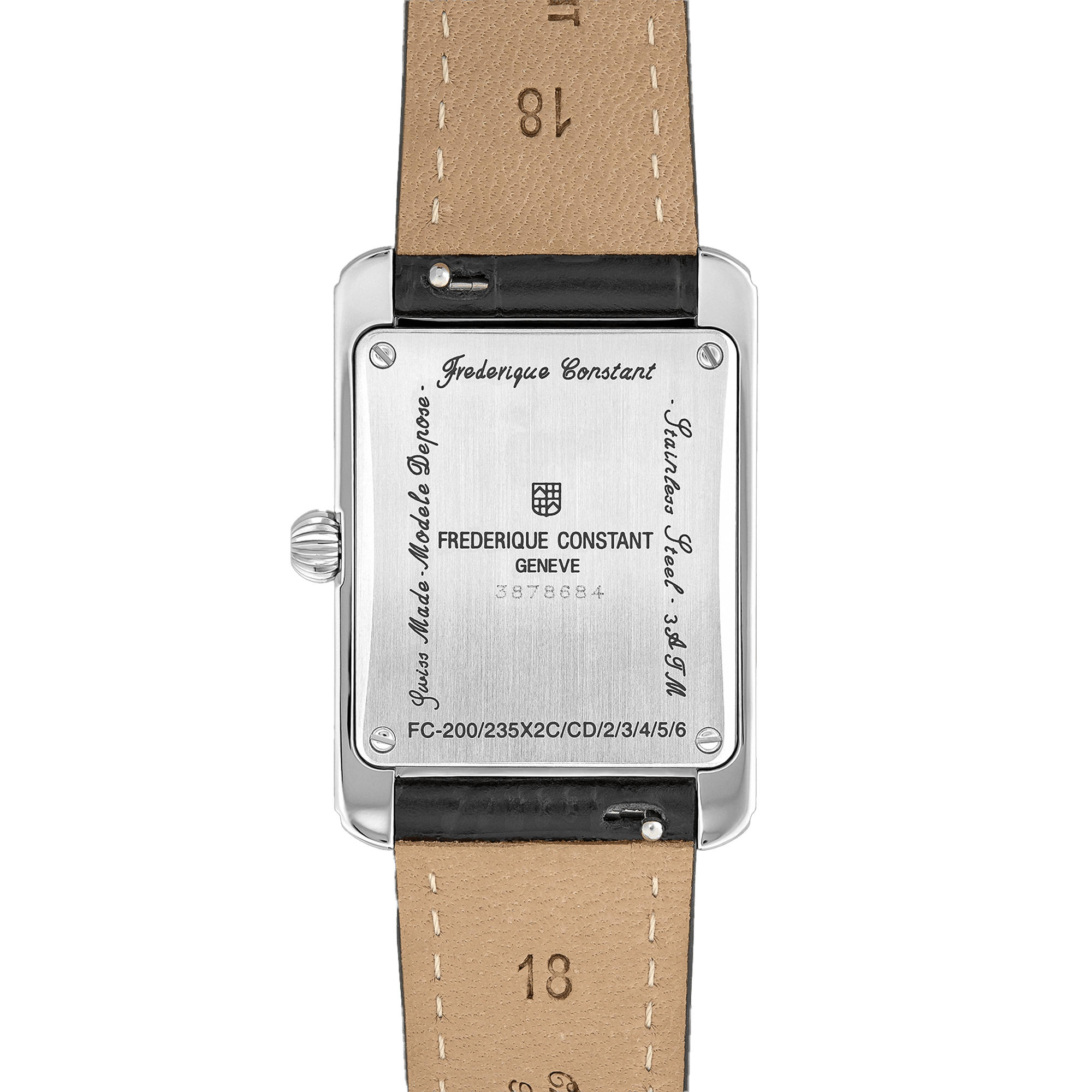 Frederique Constant Carree 25 x 27mm Quartz Stainless Steel Watch FC-235S2C6