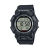 Casio G-SHOCK GD010-1DR digital watch featuring black bio-based resin band and case, LCD display, LED backlight, and shock-resistant design.
