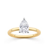Everlasting 1.25ct TW Pear Lab-Grown Diamond Solitaire Engagement Ring in 18ct Yellow and White Gold