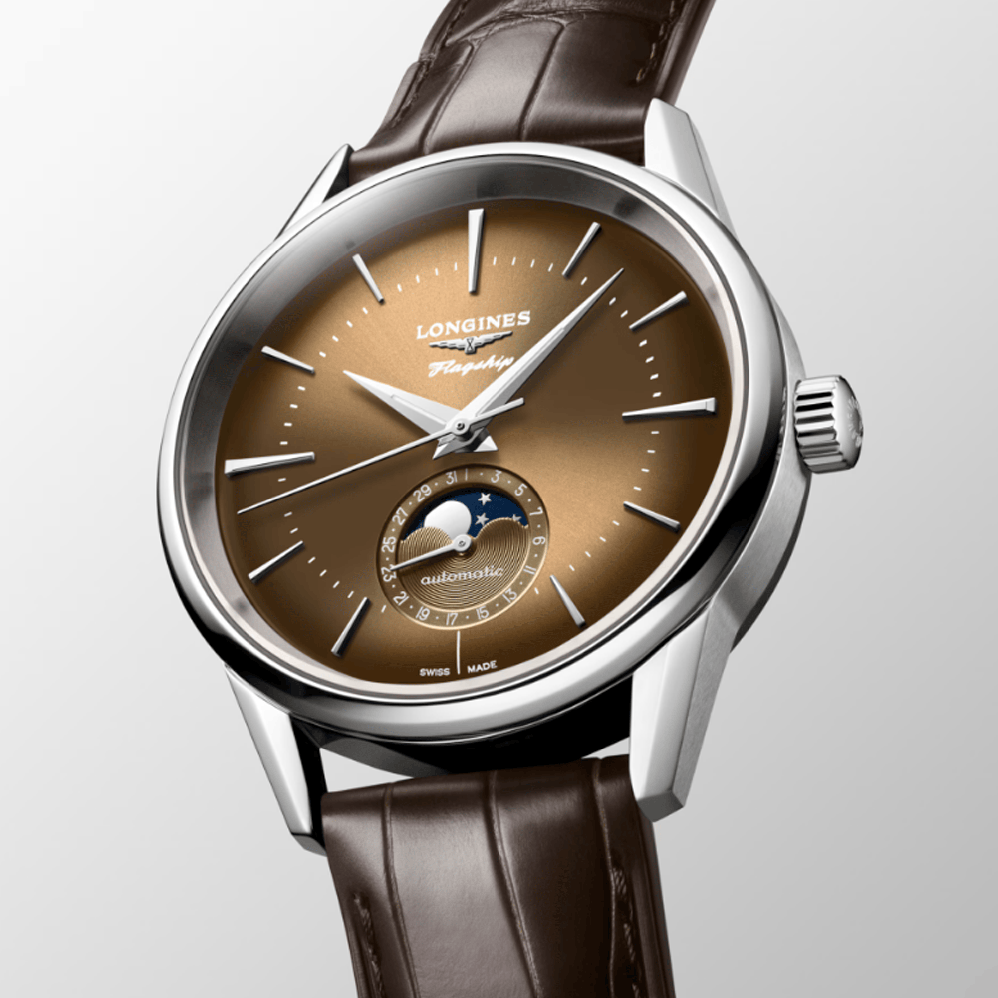 Longines Flagship Heritage Moonphase Automatic Men's 38.50mm Watch L4.815.4.62.2