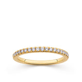 Everlasting 0.25ct TW Lab-Grown Diamond Pave Set Wedding Band in 18ct Yellow Gold