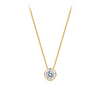 Round Cubic Zirconia Pendant in 9ct Yellow Gold