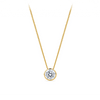 Round Cubic Zirconia Pendant in 9ct Yellow Gold