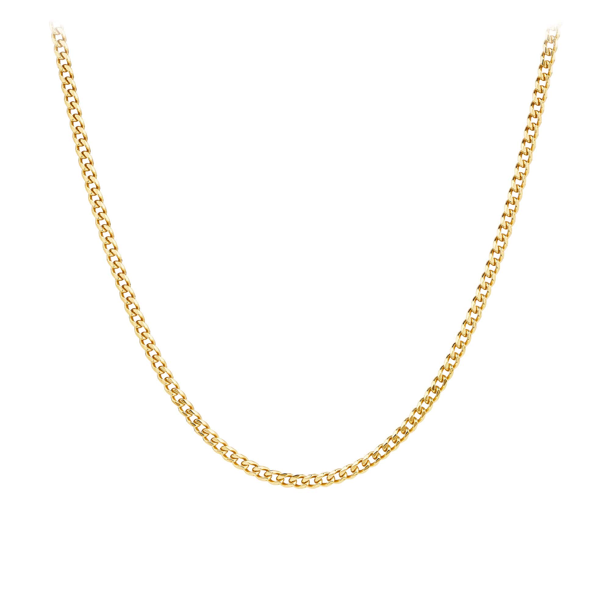 45cm Curb Link Chain in 9ct Yellow Gold