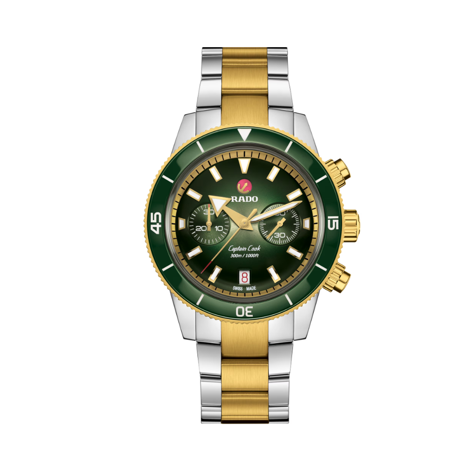 Rado Captain Cook Men's 43mm Stainless Steel & Yellow IP Automatic Chronograph Watch R32 151 318