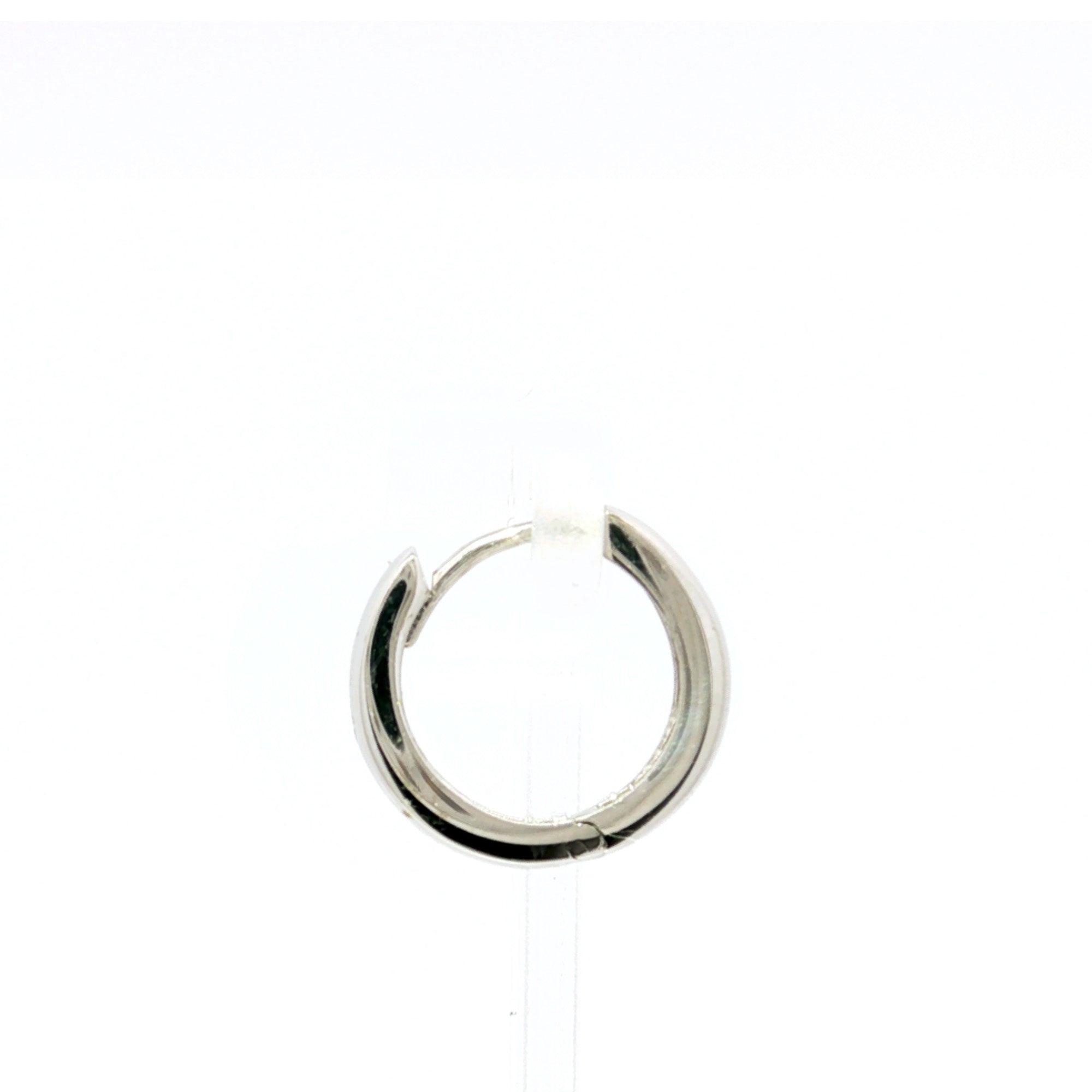 Huggie Hoop Earrings in 9ct White Gold