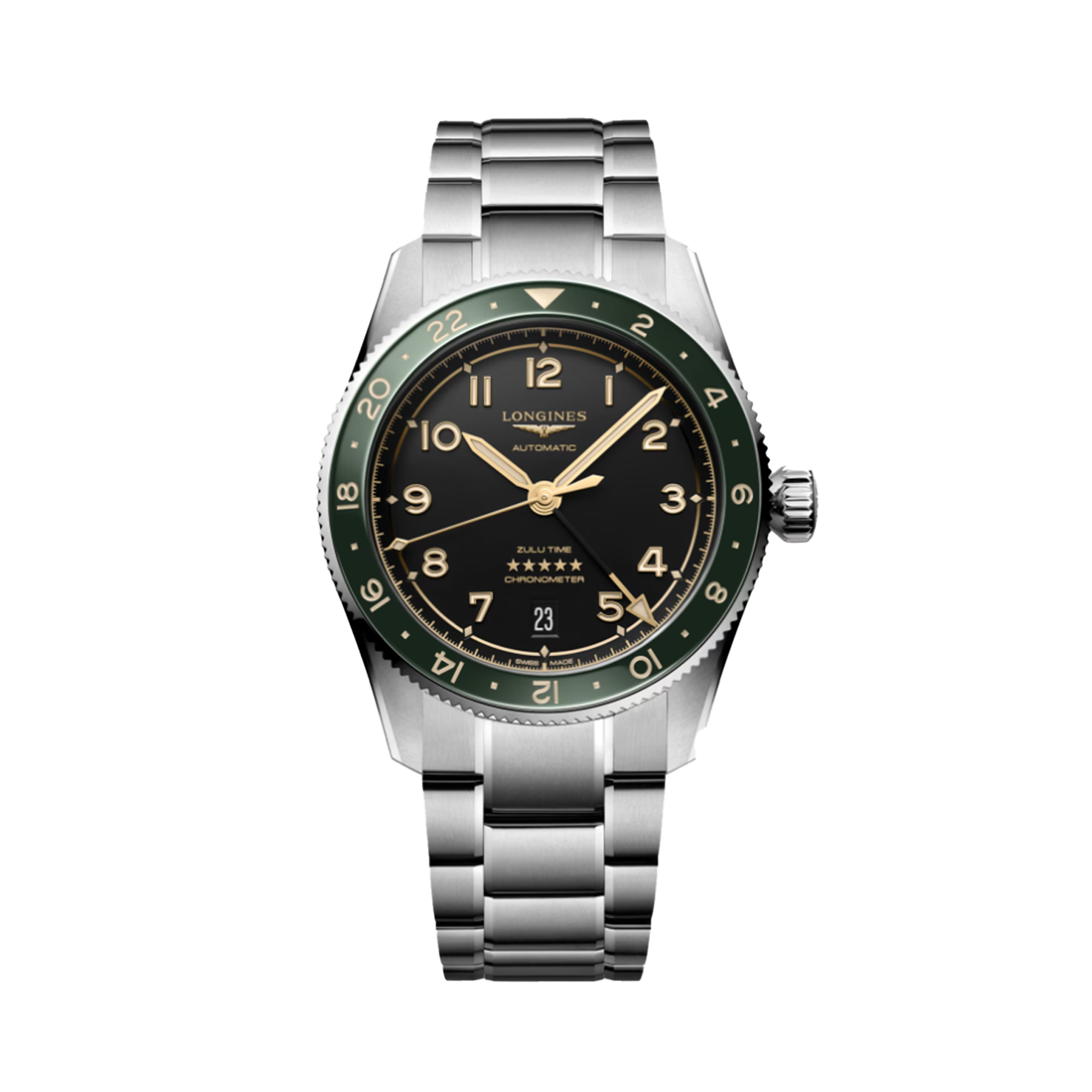 Longines Spirit Men's 39mm Automatic GMT Watch L3.802.4.63.6