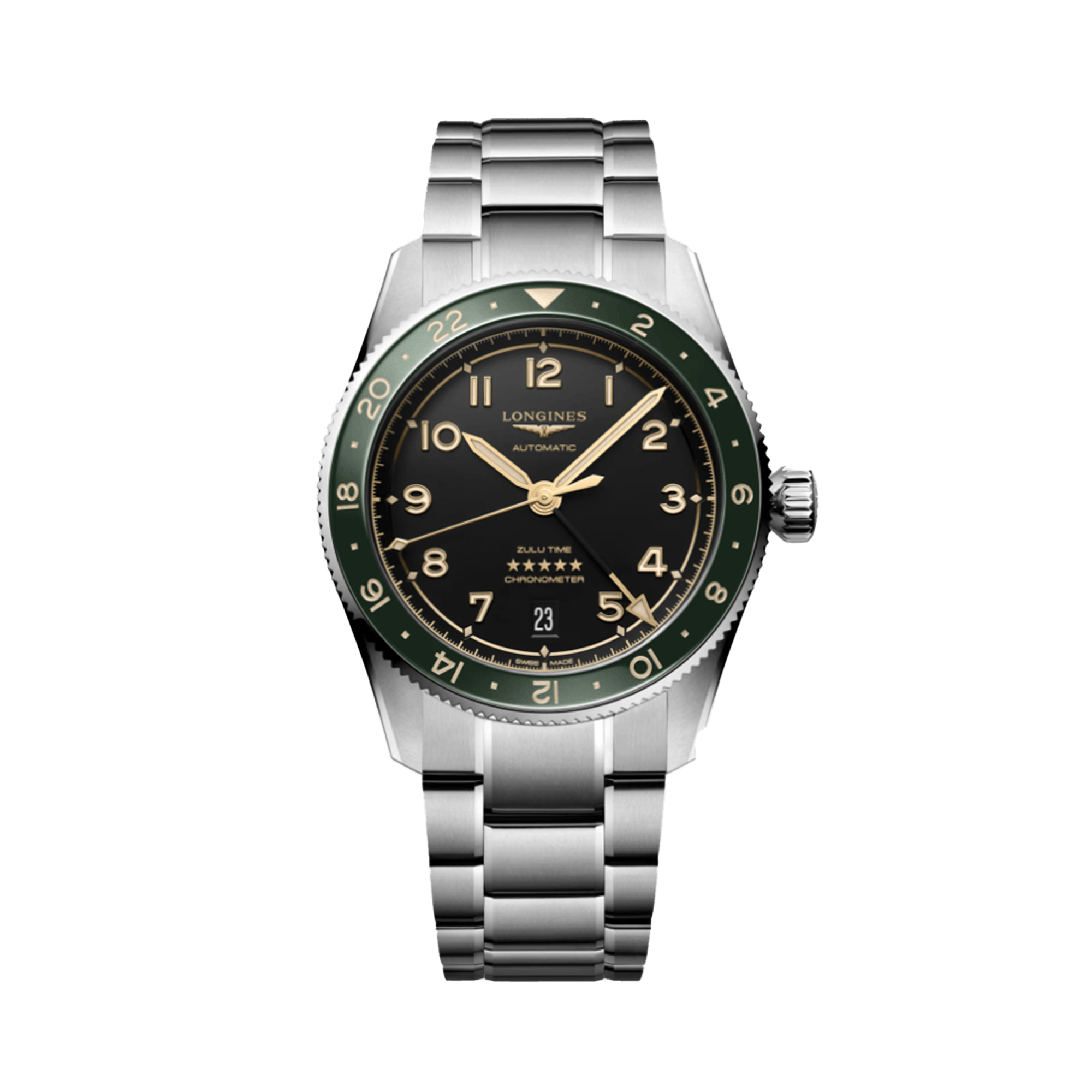 Longines Spirit Men's 39mm Automatic GMT Watch L3.802.4.63.6