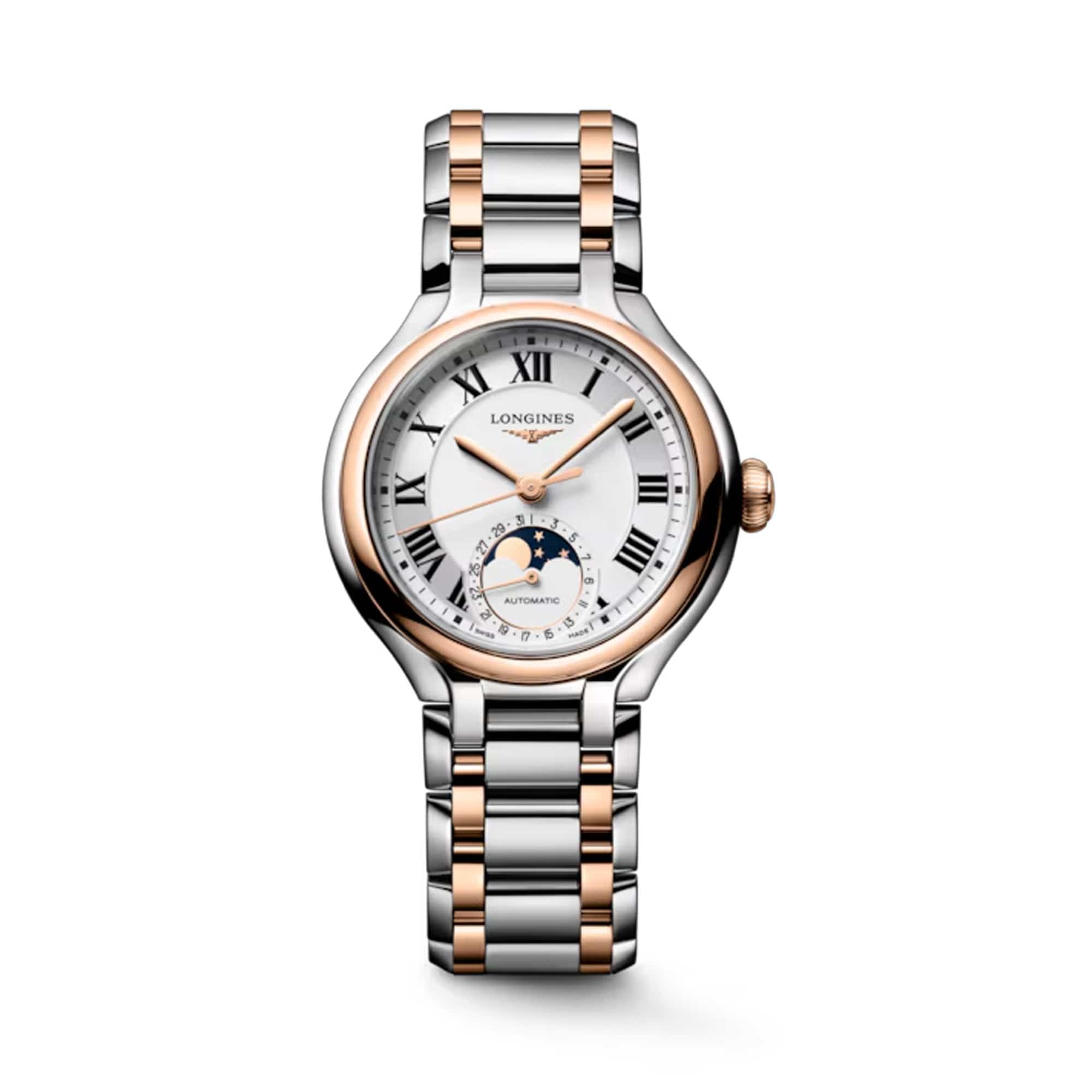 Longines PrimaLuna Automatic Moon Phase Men's 34mm Watch L8.126.5.71.7