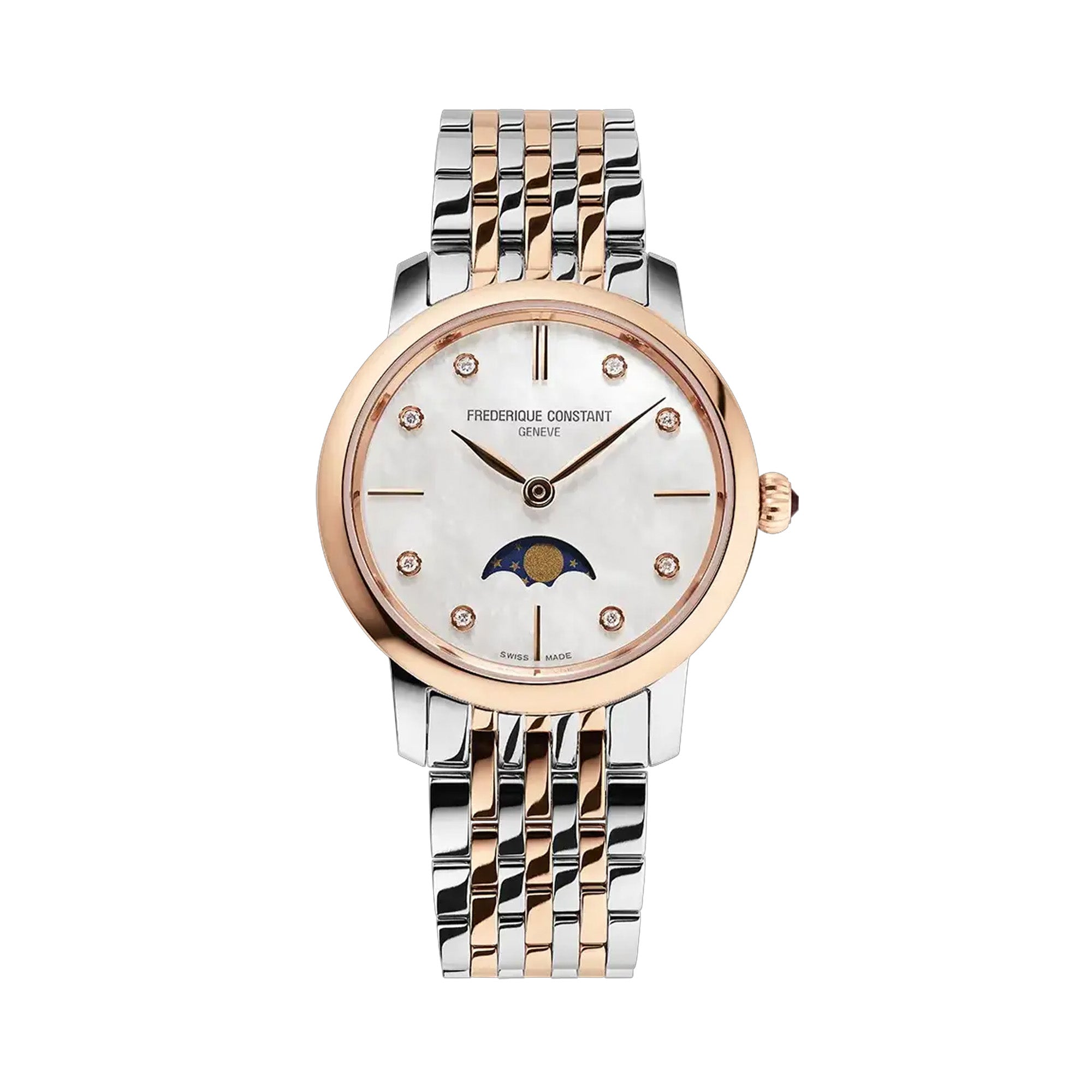 Frederique Constant Classic Quartz Moonphase Women's 30mm Watch FC-206MPWD1S2B