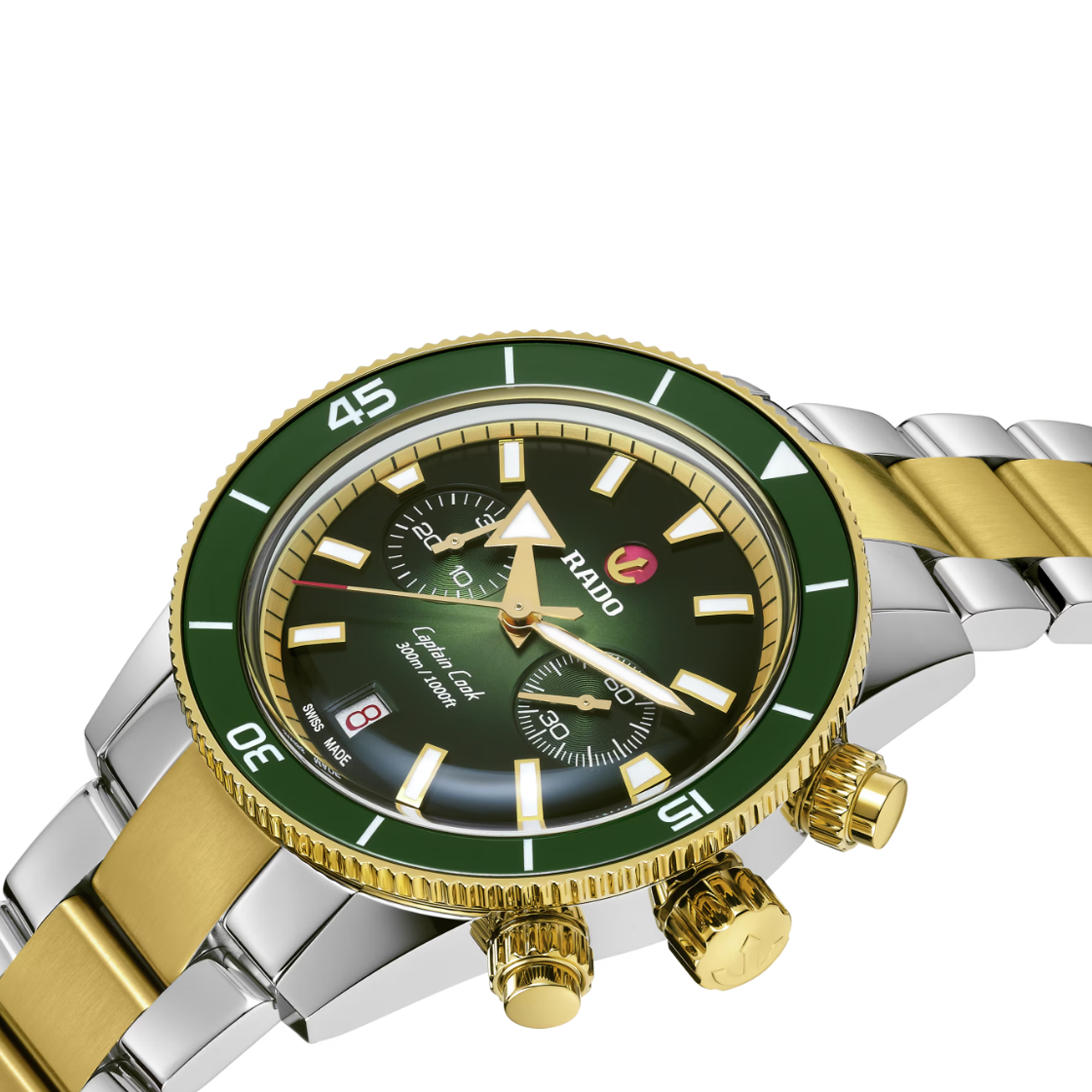 Rado Captain Cook Men's 43mm Stainless Steel & Yellow IP Automatic Chronograph Watch R32 151 318