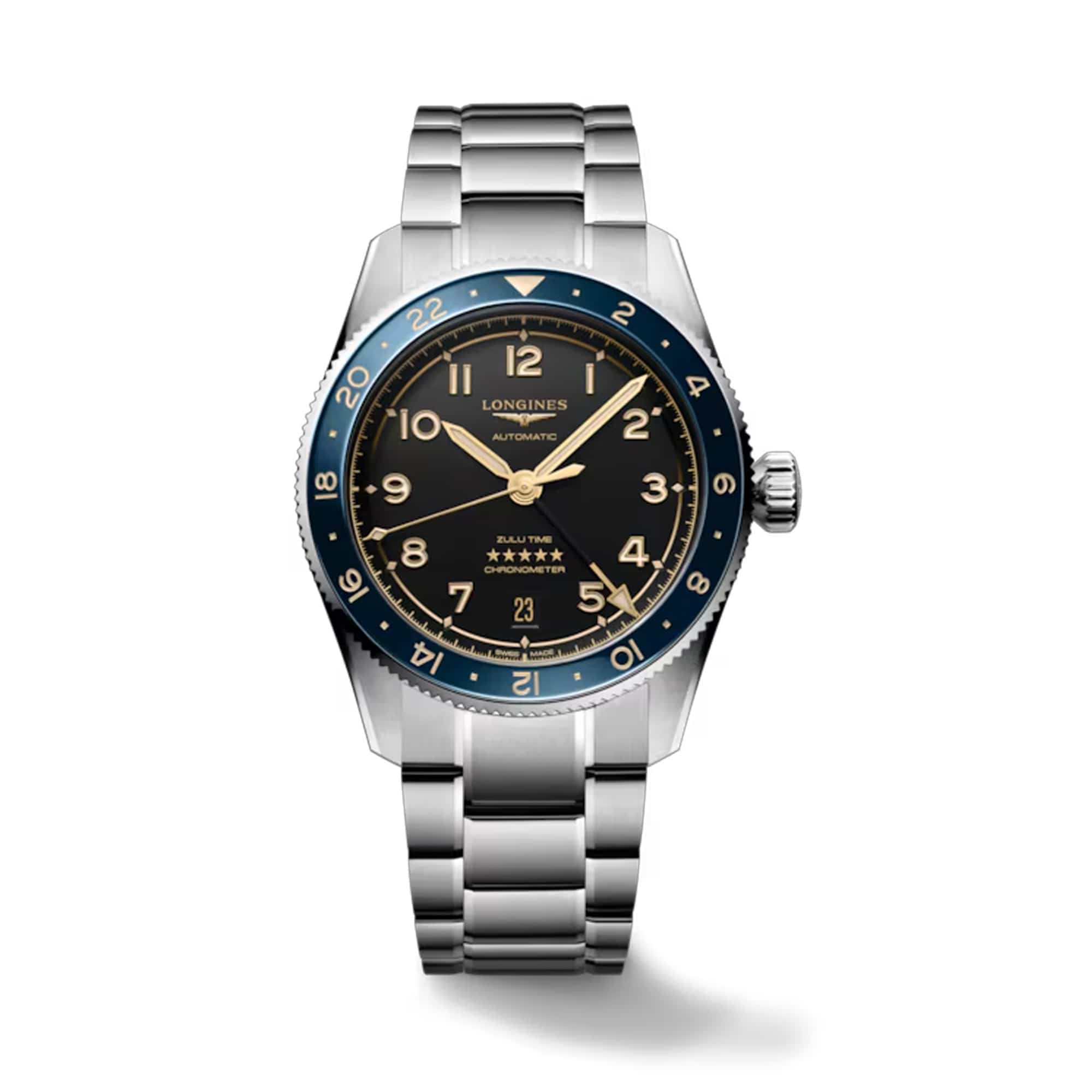 Longines Spirit Zulu Automatic GMT Men's 39mm Watch L3.802.4.60.6