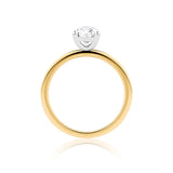 Everlasting 1.25ct TW Pear Lab-Grown Diamond Solitaire Engagement Ring in 18ct Yellow and White Gold