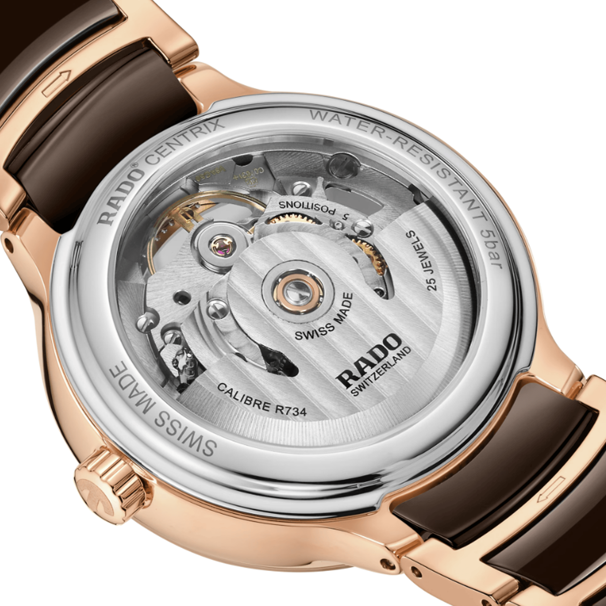 Rado Centrix Women's 35mm Ceramic & Rose PVD Automatic Watch R30 029 902