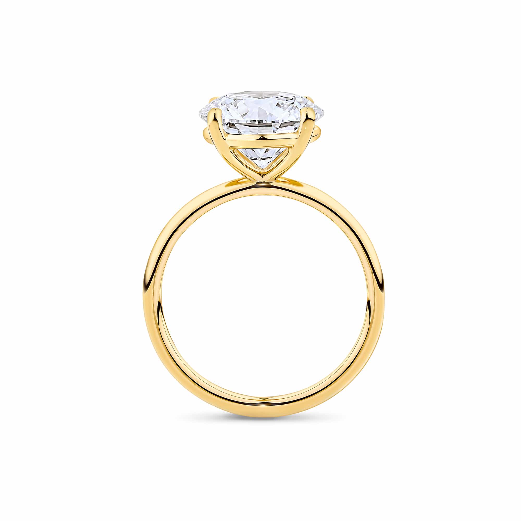 Everlasting 4.00ct TW Round Brilliant Cut Lab-Grown Diamond Engagement Ring in 18ct Yellow Gold