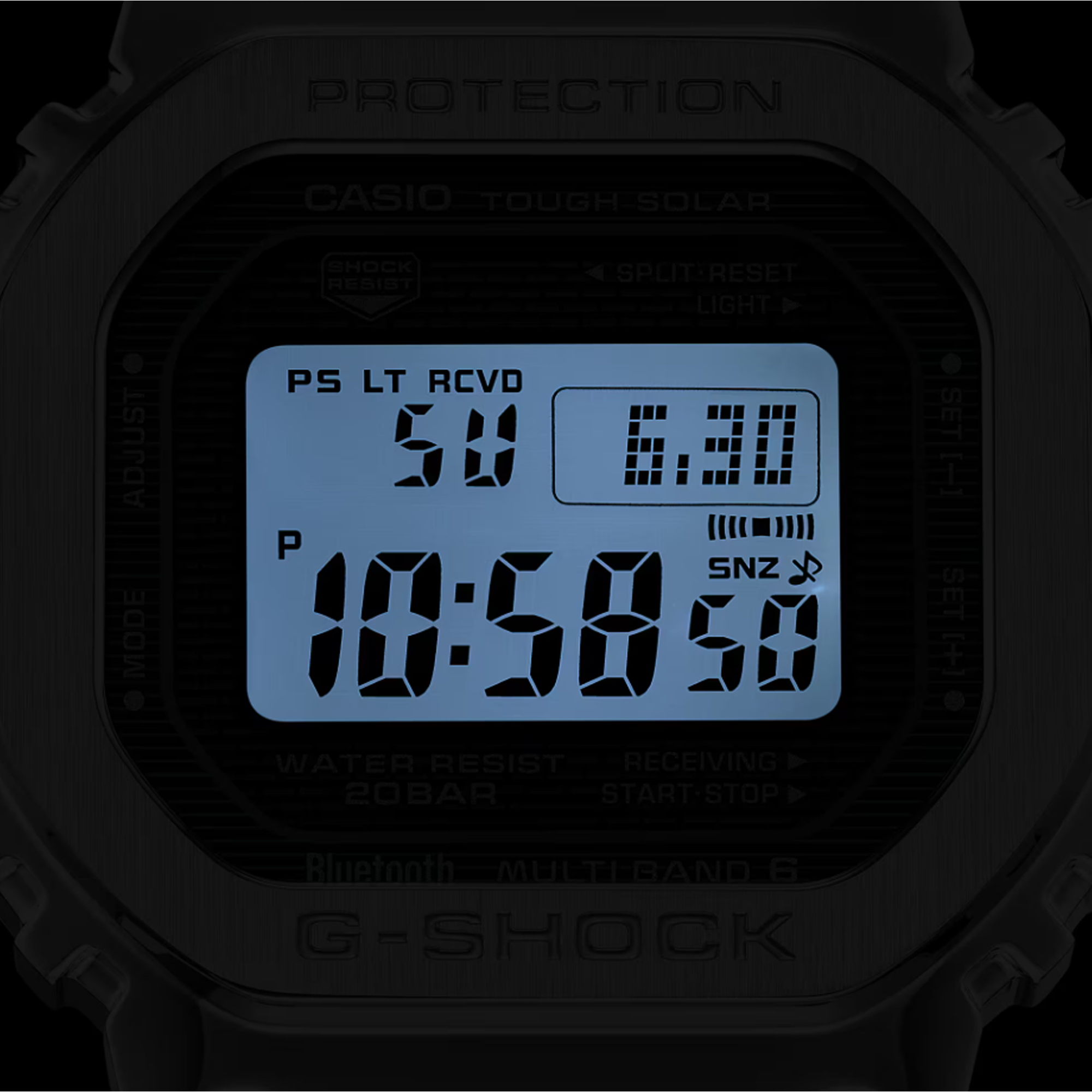 Casio G-SHOCK Stainless Steel Solar Watch GMWB5000D-3