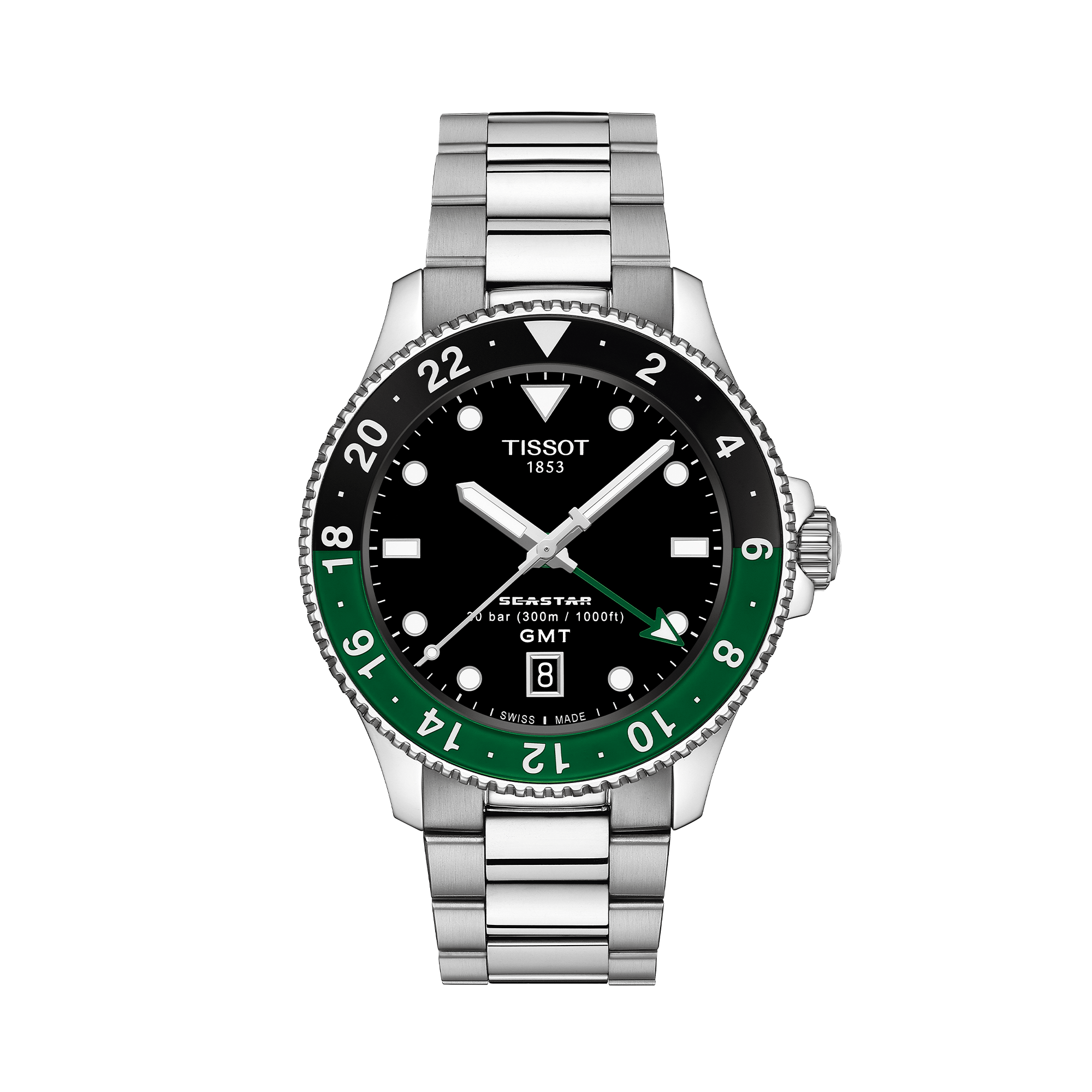 Tissot Seastar Men's 40mm Stainless Steel Quartz GMT Watch T120.852.11.051.00