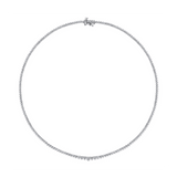 6.00ct TW Lab-Grown Diamond Graduated Necklace in 18ct White Gold