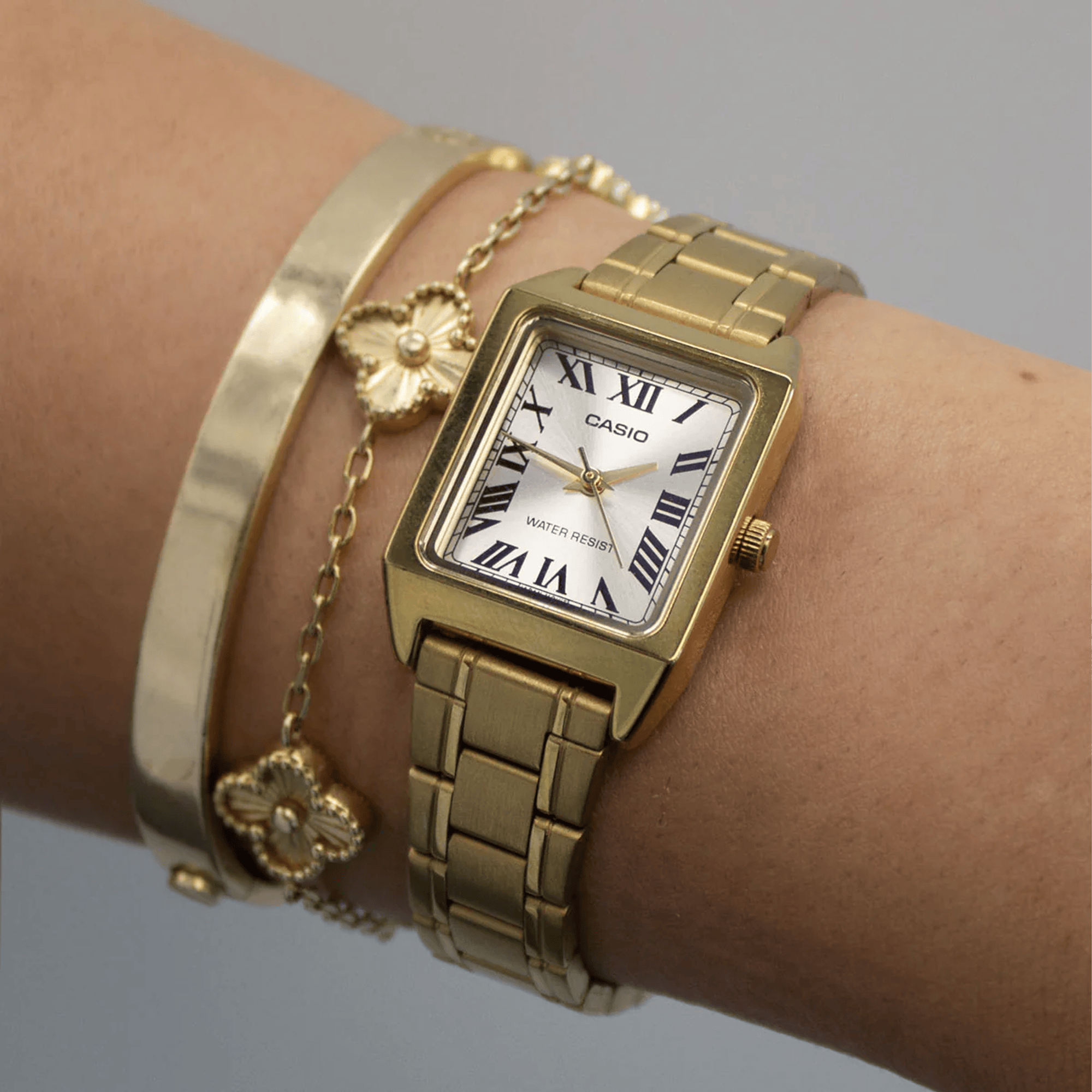 Casio Vintage LTPV007G-9B Gold Tone Roman Numeral Women's Watch