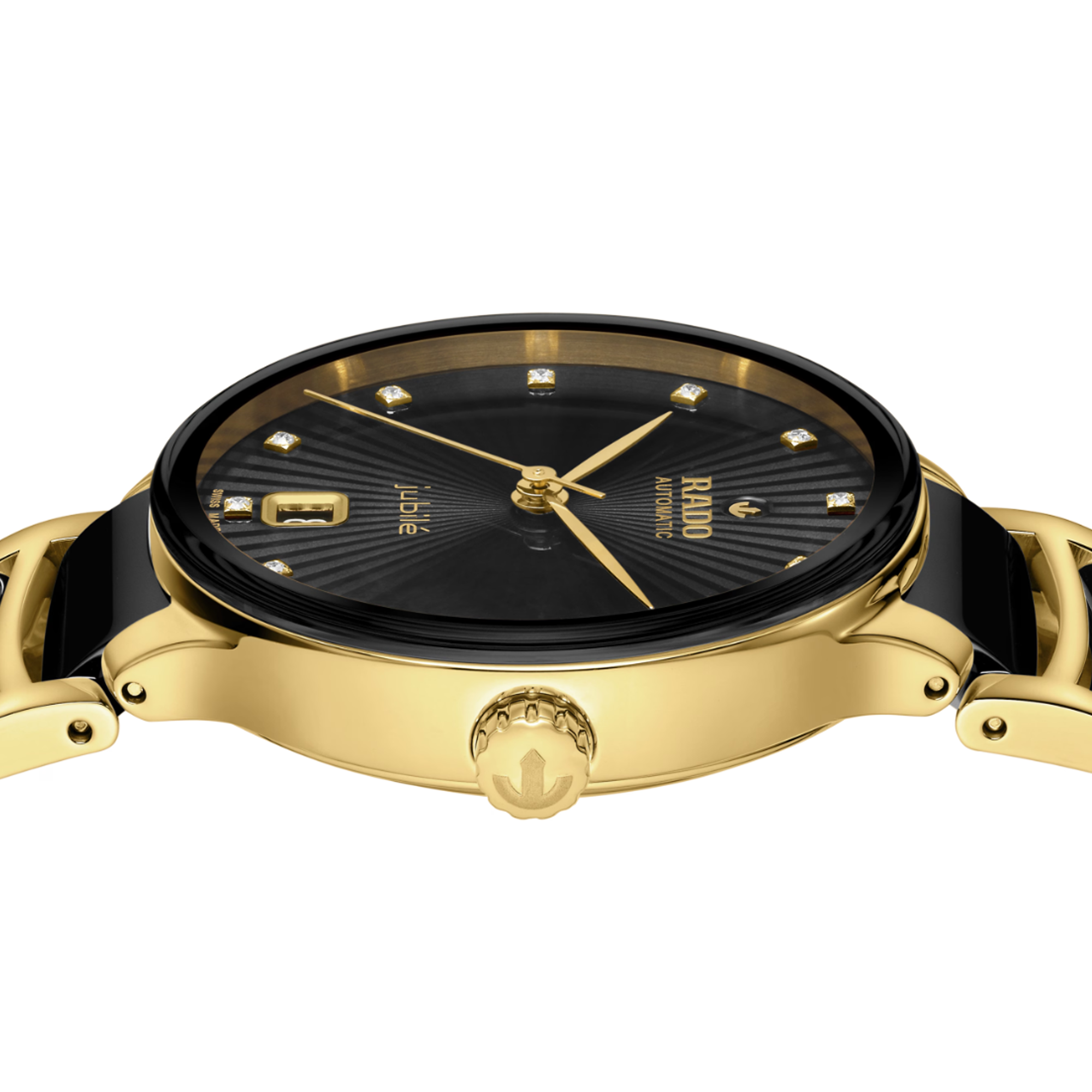 Rado Centrix Women's 35mm Ceramic & Yellow PVD Automatic Watch R30 032 742