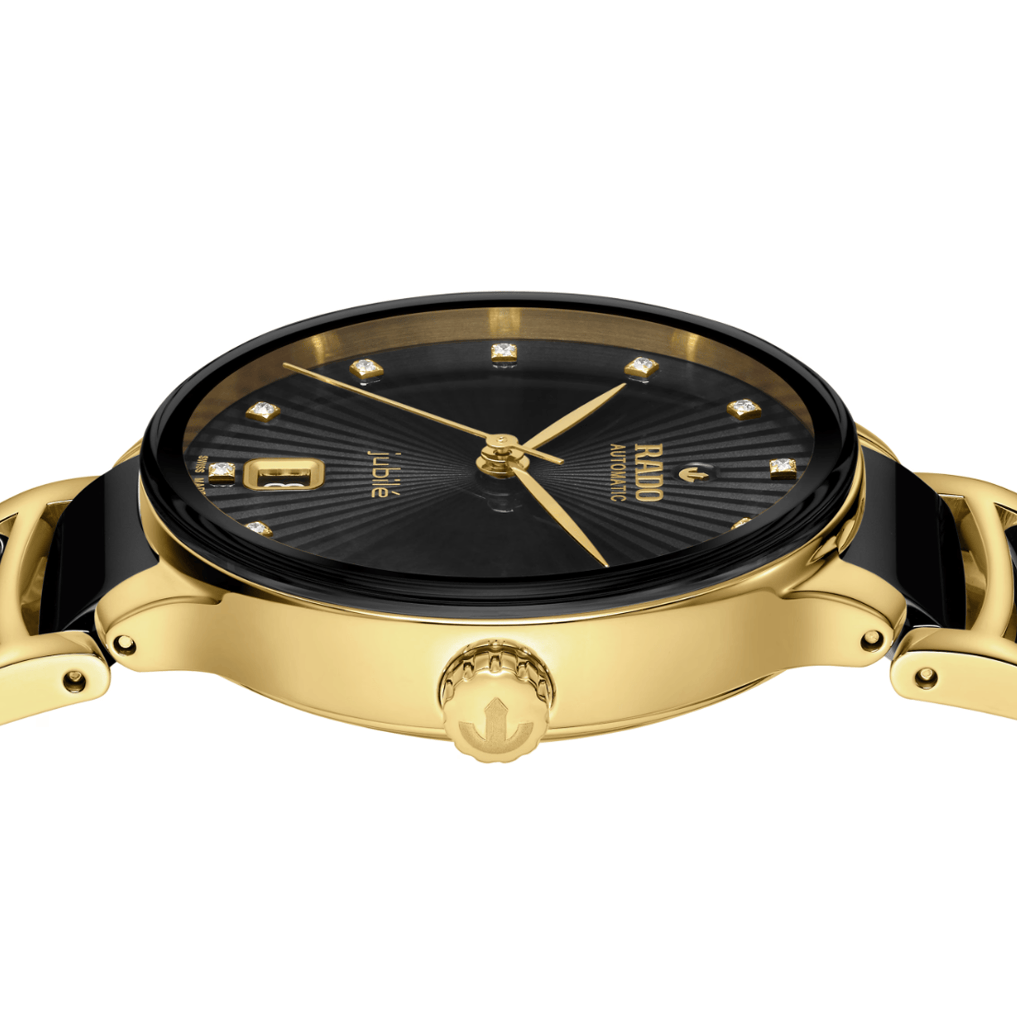 Rado Centrix Women's 35mm Ceramic & Yellow PVD Automatic Watch R30 032 742