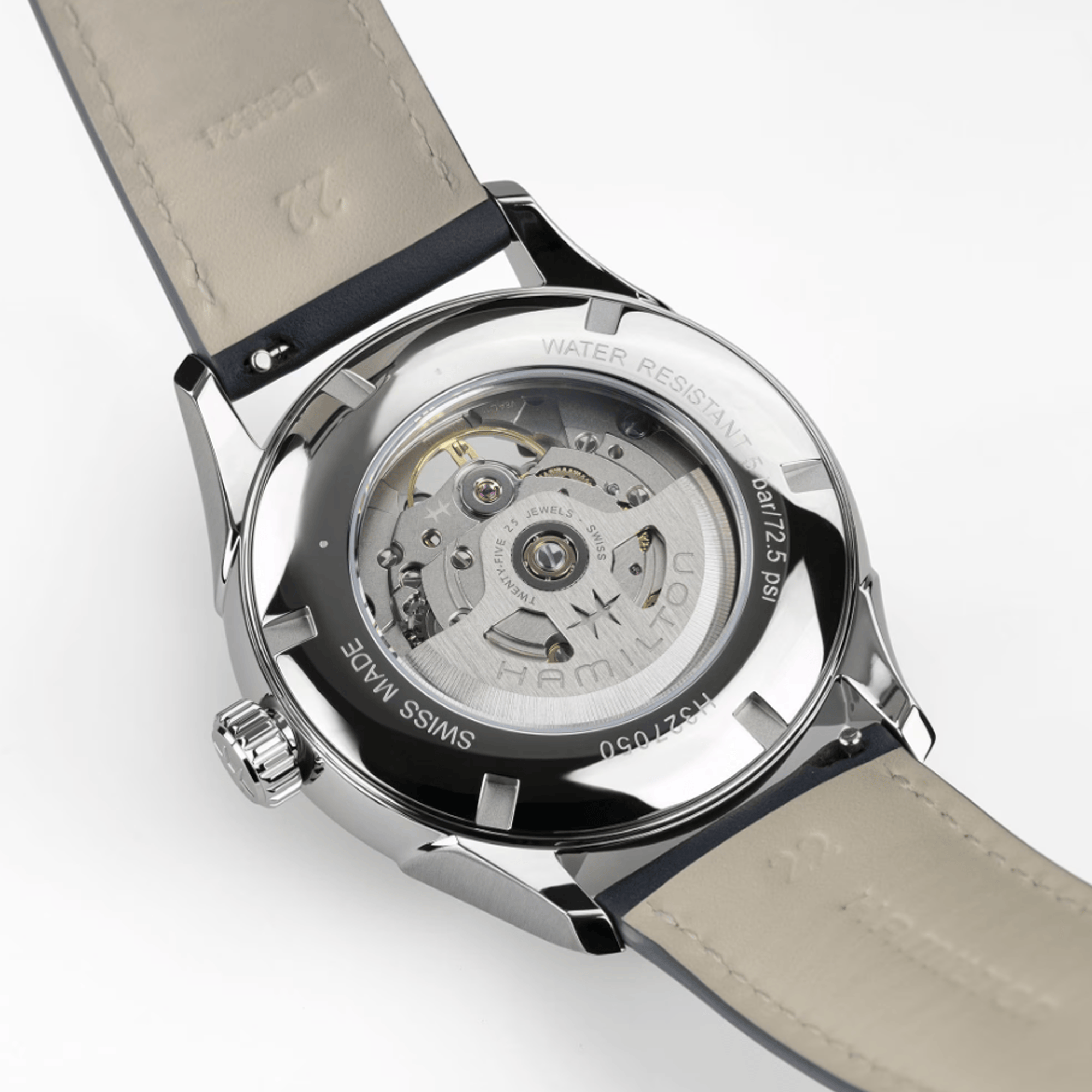 Back of Case of a Hamilton Automatic Watch.