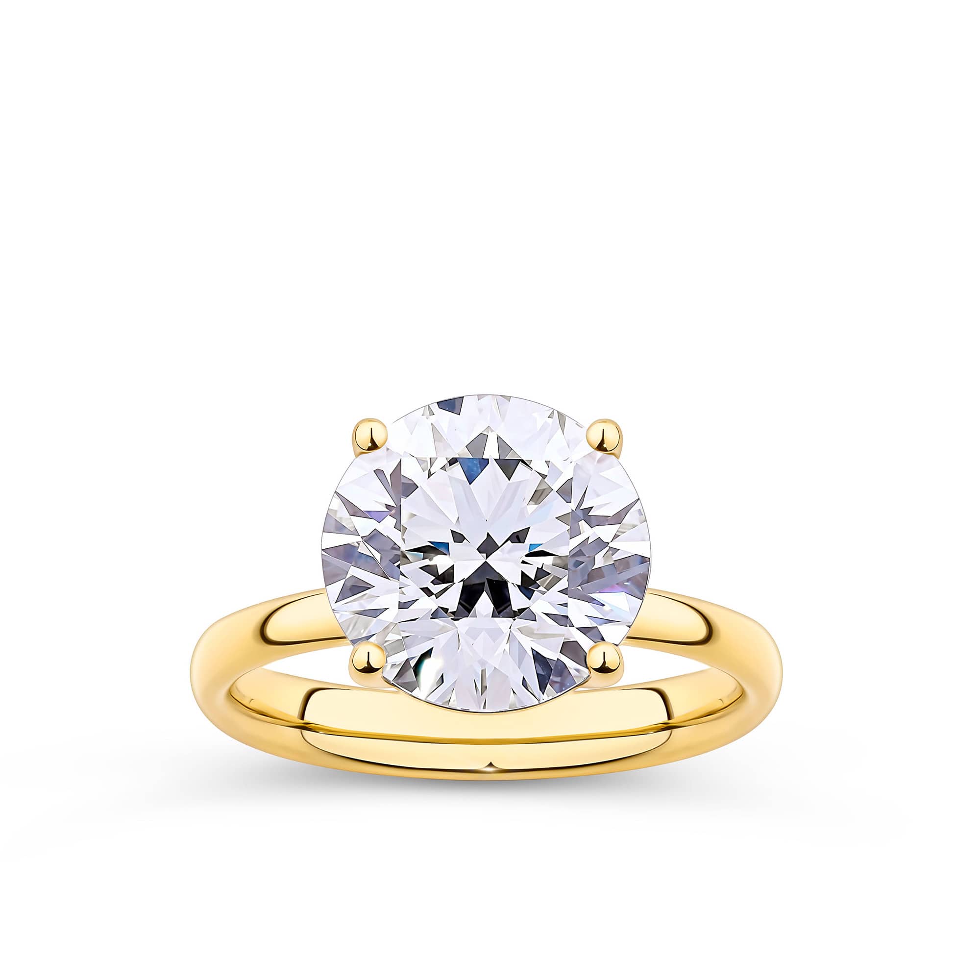 Everlasting 5.00ct TW Round Brilliant Cut Lab-Grown Diamond Engagement Ring in 18ct Yellow Gold