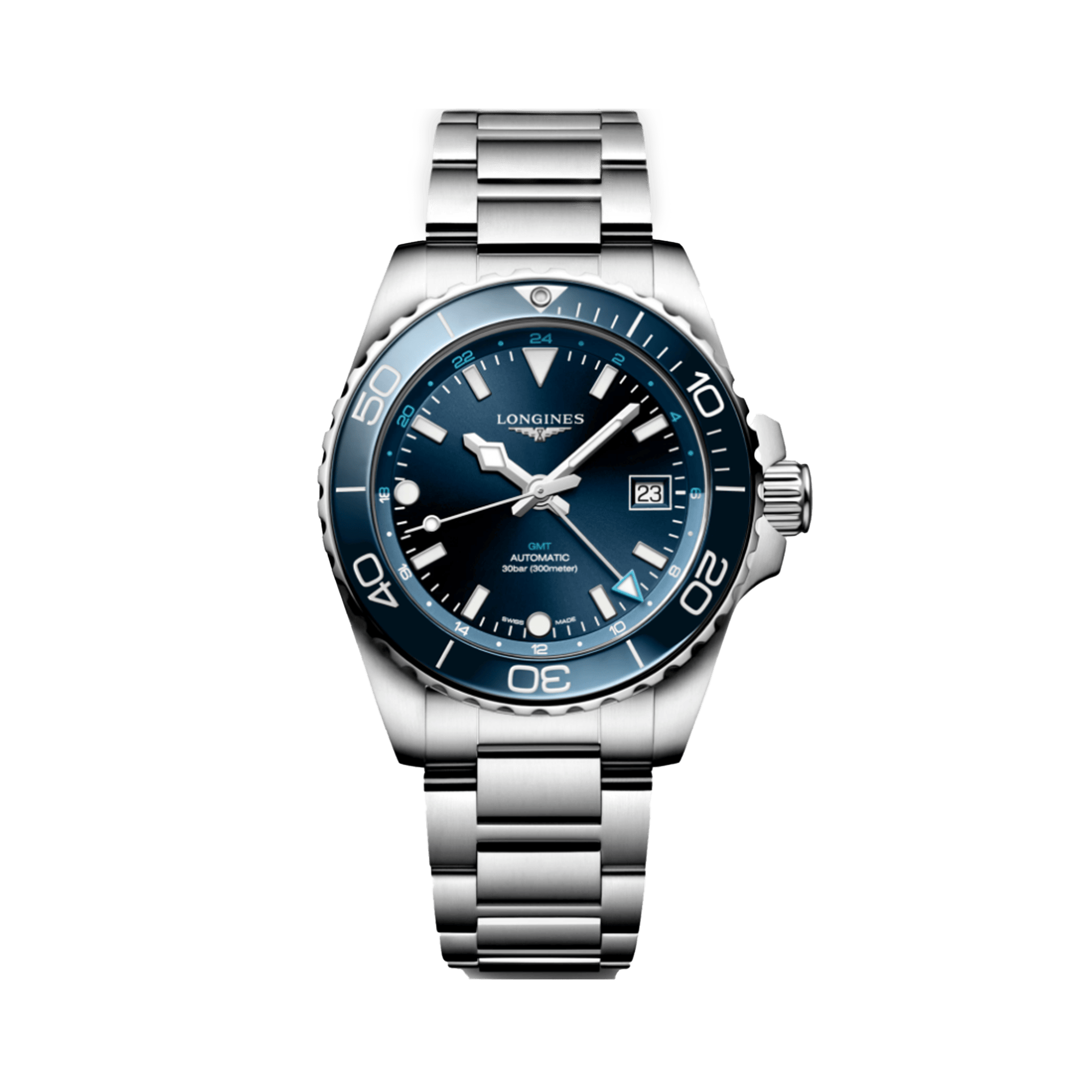 Longines HydroConquest Automatic GMT Men's 41mm Watch L3.790.4.96.6