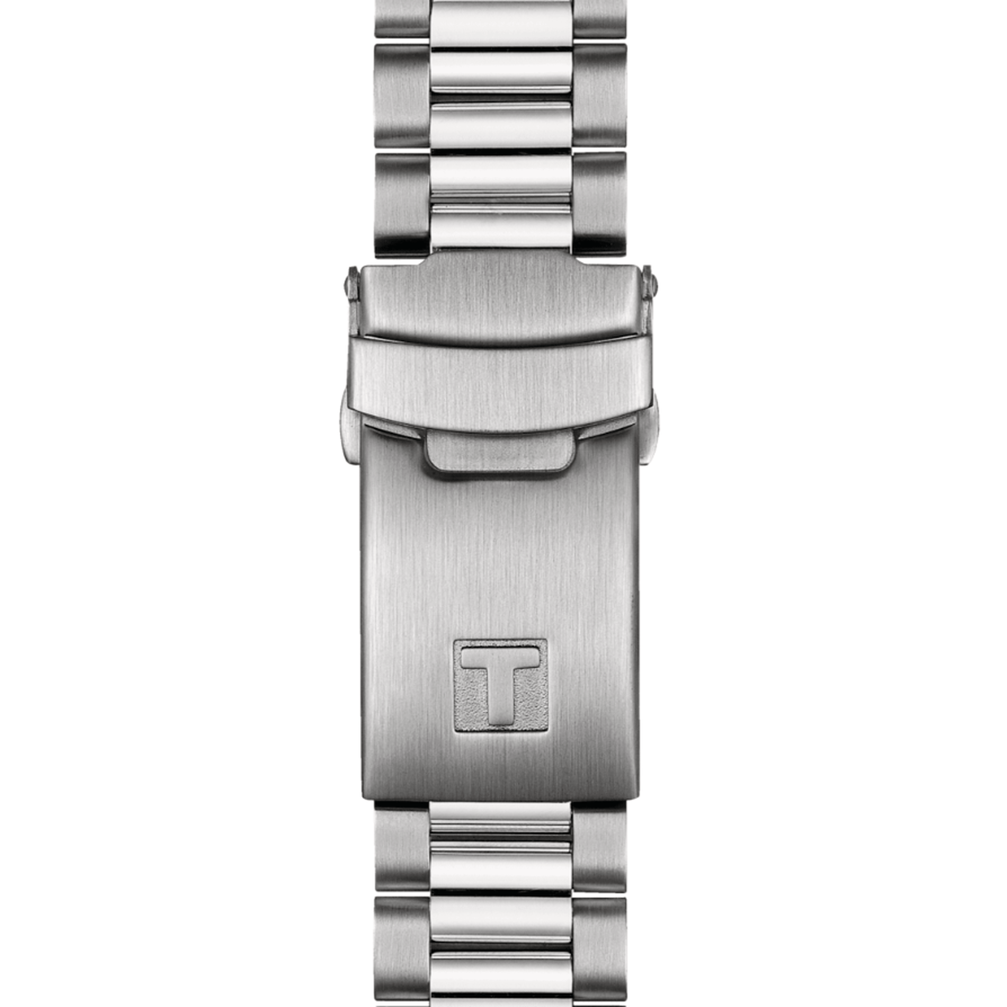 Bracelet of - Tissot PRS 516 Men's 40mm quartz chronograph watch featuring stainless steel bracelet, black dial, Tachymeter Bezel, and Date Display.