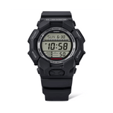 Casio G-SHOCK GD010-1DR digital watch featuring black bio-based resin band and case, LCD display, LED backlight, and shock-resistant design.