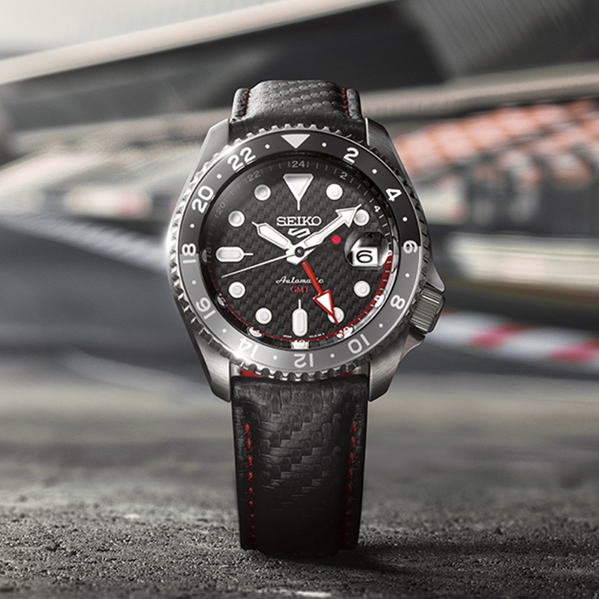 Seiko 5 Sports Supercars Automatic GMT Men's 42.50mm Limited Edition Watch SSK057K