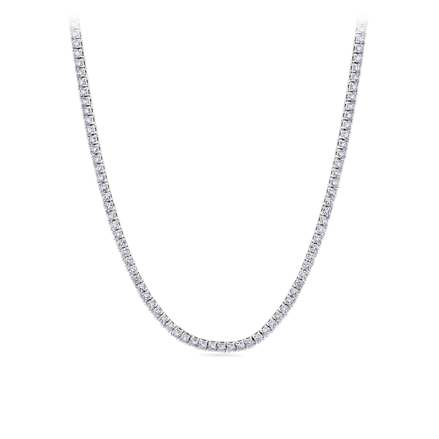 12.00ct TW Lab Grown Diamond Tennis Necklace in 18ct White Gold