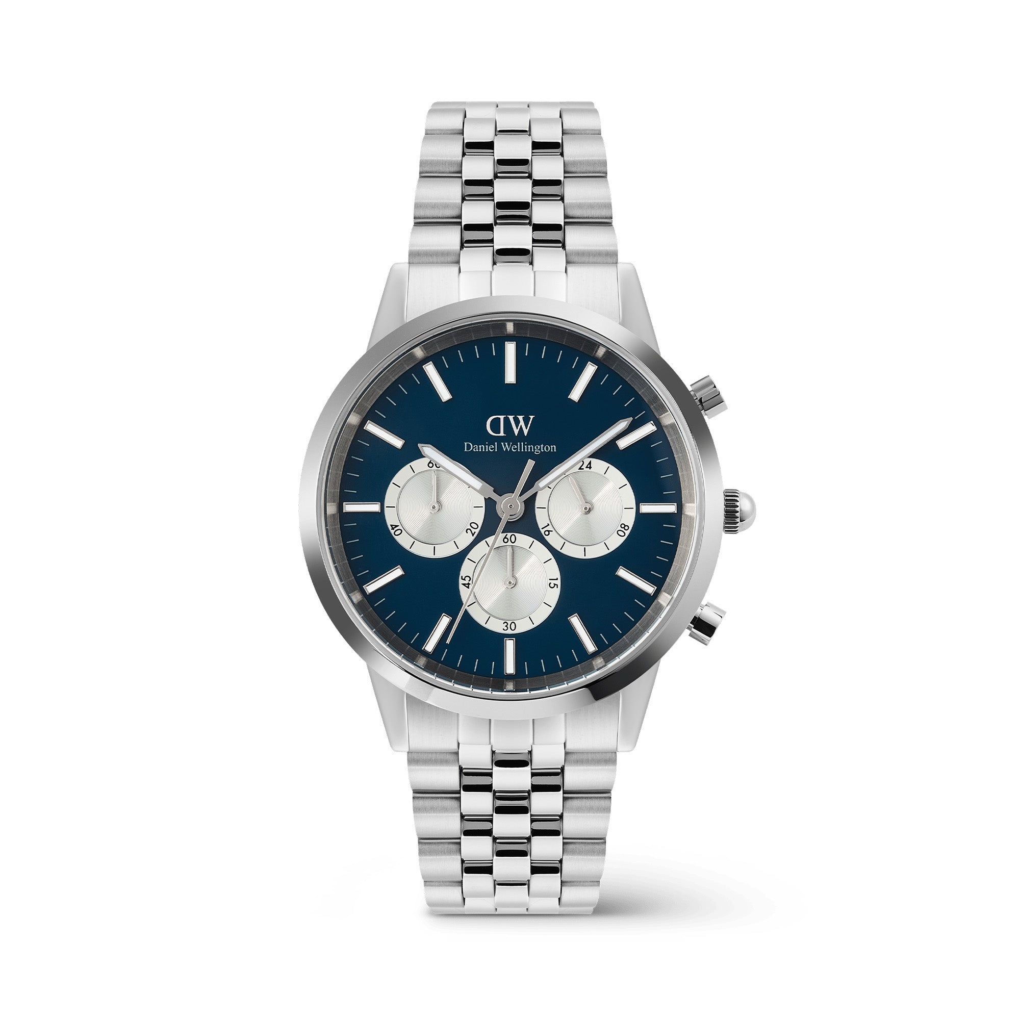 Daniel Wellington Iconic Chronograph Arch 5-Link Arctic Panda Silver