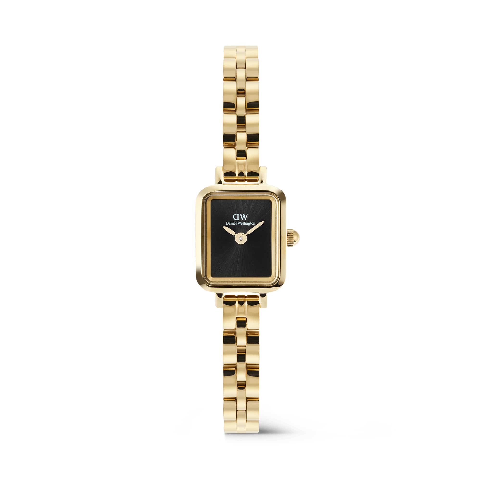 Daniel Wellington Quadro Mini Arch 3-link Onyx Sunray Gold