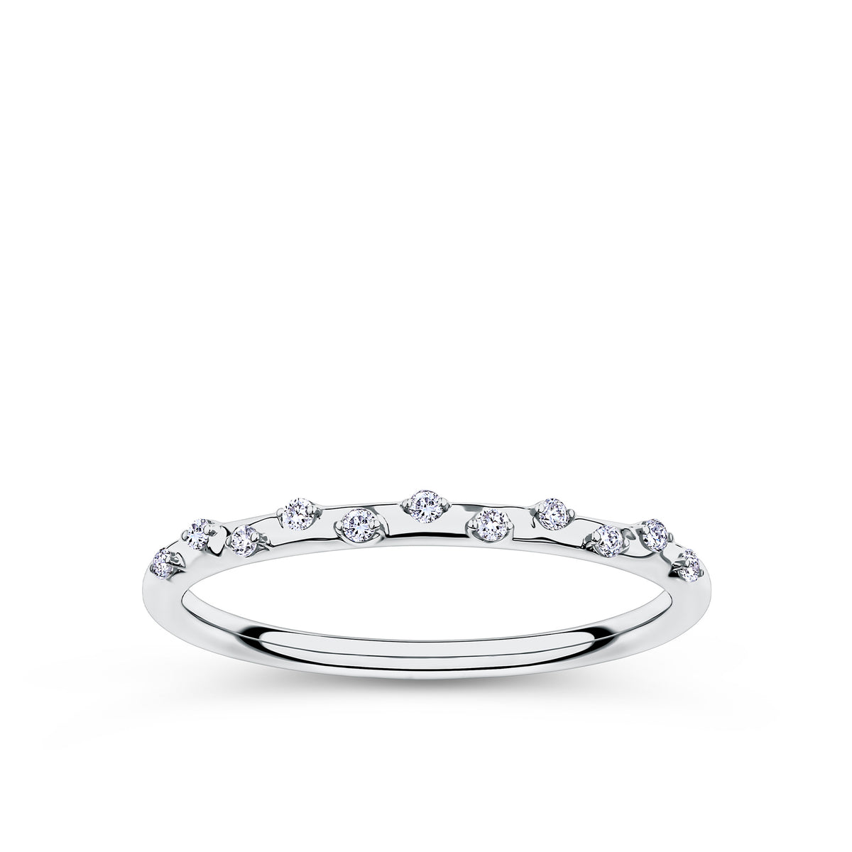 Everlasting Promise Round Brilliant Lab-Grown Diamond Ring in 9ct White Gold