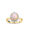 Bluebird™ Solid Opal & Diamond Ring in 9ct Yellow Gold