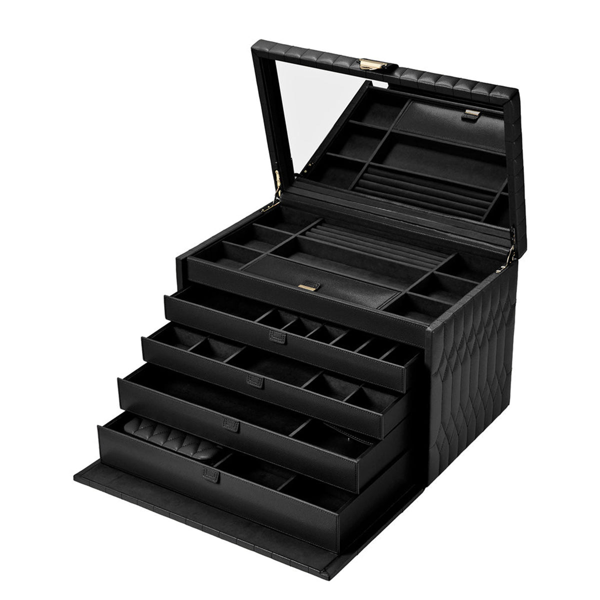 WOLF Lauren Extra Large Jewellery Box Black 349902