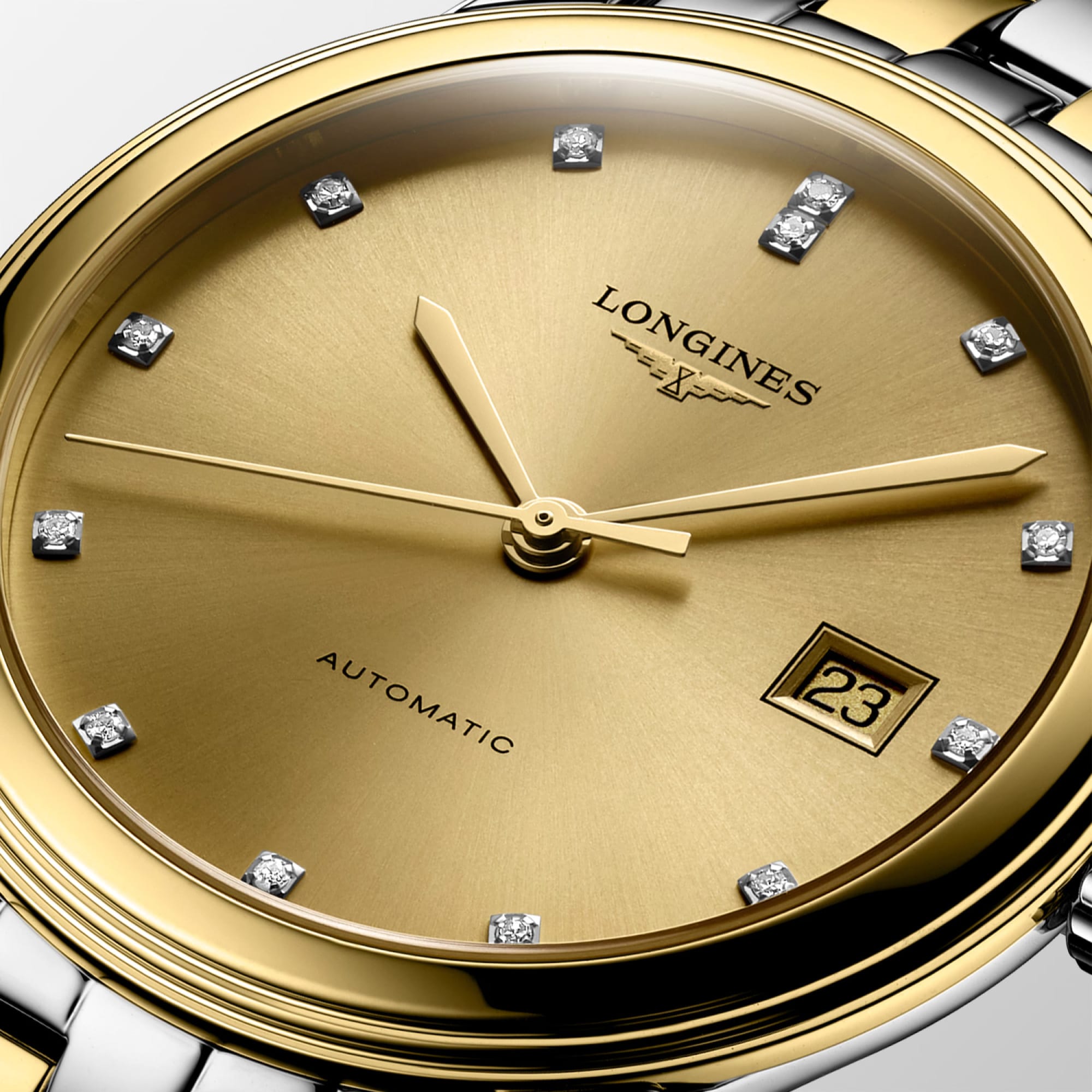 Longines Flagship Men's 38.5mm Stainless Steel & Yellow Plated Two-Tone Automatic Watch L4.974.3.37.7